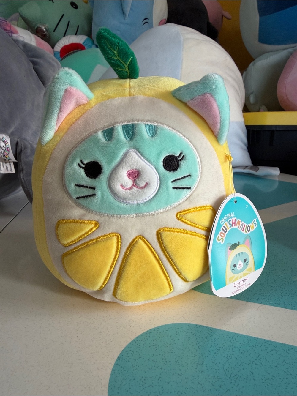 NWT Corinna the Cat in Lemon Costume Squishmallow 7.5”